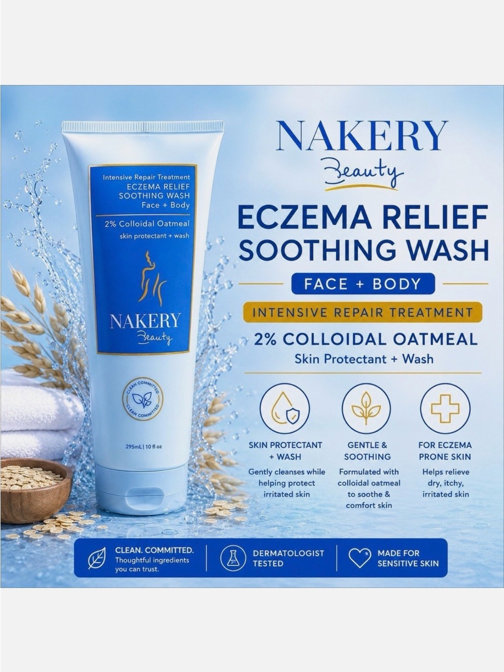 Nakery Beauty Eczema Relief Soothing Wash